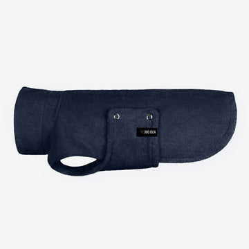 Hundebademantel in Navy